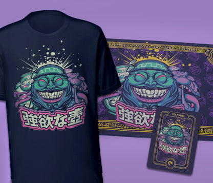 Greedy T-Shirt + Playmat Set - BONUS Treasure Token - Preorder