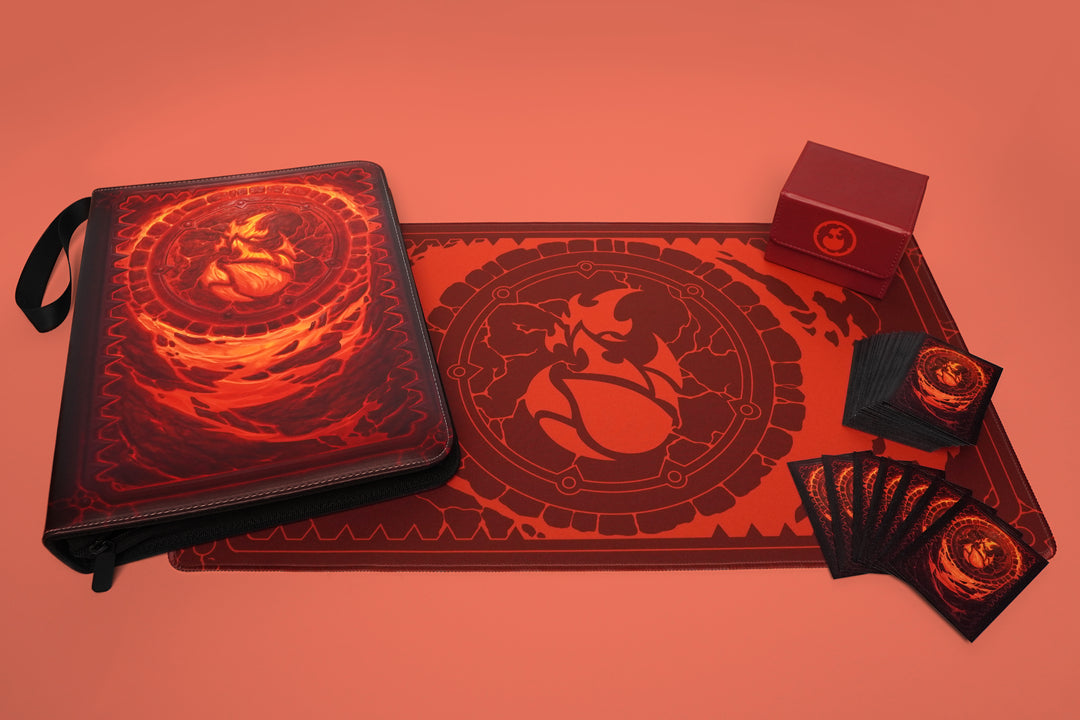 Red Collection Bundle Deal - Card Album, Deck Box, Playmat, & Card Sleeves - Preorder Red Collection Bundle Deal - Card Album, Deck Box, Playmat, & Card Sleeves - Preorder